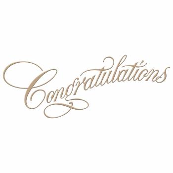 Spellbinders Hotfoil Plate - "Copperplate Script Congratulations"