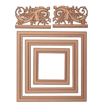 Spellbinders Hotfoil Plate - "Crowned Rimmed Squares"