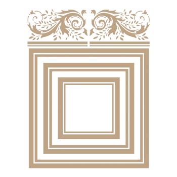 Spellbinders Hotfoil Plate - "Crowned Rimmed Squares"