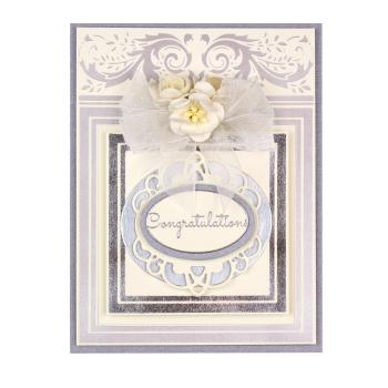 Spellbinders Hotfoil Plate - "Crowned Rimmed Squares"