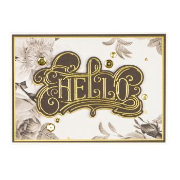 Spellbinders Hotfoil Plate - Hello