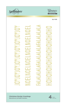 Spellbinders Hotfoil Plate - "Christmas Border Greetings Glimmer"