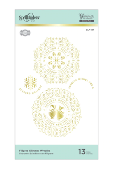 Spellbinders Hotfoil Plate - "Filigree Glimmer Wreaths Glimmer"