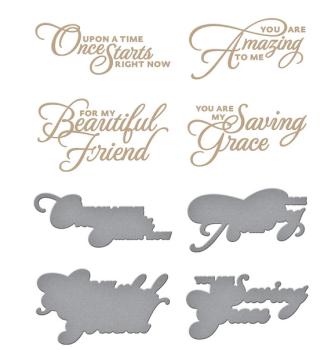 Spellbinders Hotfoil Plate - Heart Melt Sentiments Glimmer