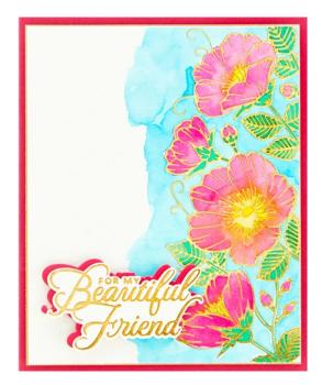 Spellbinders Hotfoil Plate - Heart Melt Sentiments Glimmer