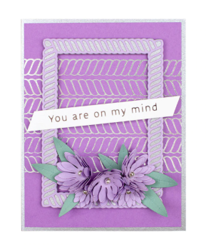 Spellbinders Hotfoil Plate - "Elegant Twist Glimmer Borders & Sentiments"