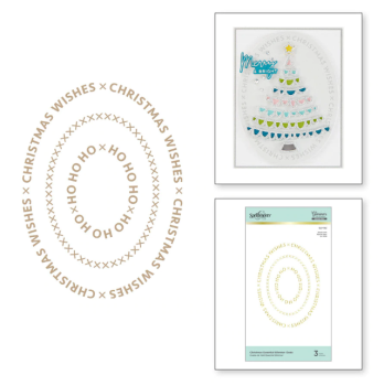 Spellbinders Hotfoil Plate - "Christmas Essential Glimmer Ovals Glimmer"