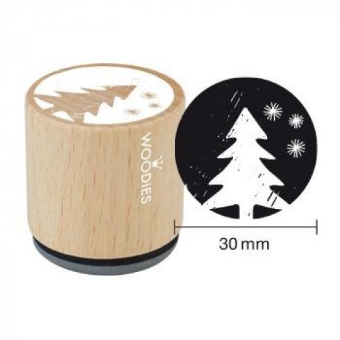 Woodies- Christmas Tree  - Rubber Stamp 