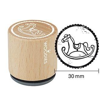 Woodies- Rocking Horse - Rubber Stamp 