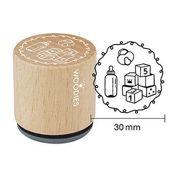 Woodies- Cube - Rubber Stamp 