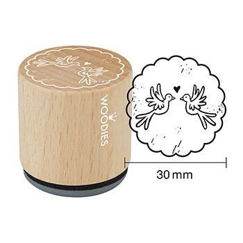 Woodies- Doves - Rubber Stamp 