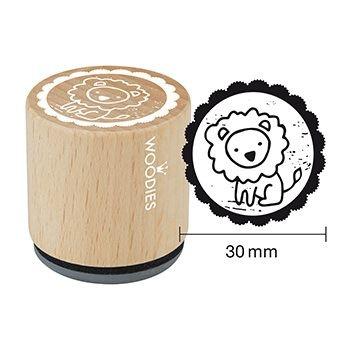 Woodies- Lion - Rubber Stamp 