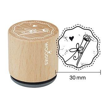Woodies- Scroll - Rubber Stamp 