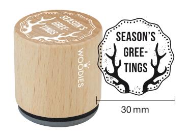 Woodies- Season's Greetings - Rubber Stamp 