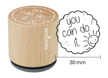 Woodies- You can do it - Rubber Stamp 