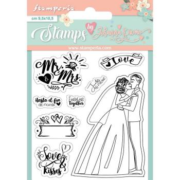 Stamperia Stempel "Mr & Mrs" Clear Stamps