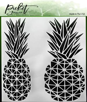 Picket Fence Studios "Geo Pineapple" Stencil - Schablone