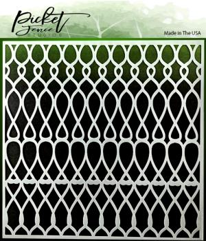 Picket Fence Studios "Knots Scales" Stencil - Schablone