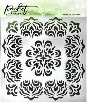 Picket Fence Studios "Fire Burst" Stencil - Schablone