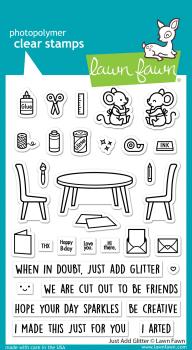 Lawn Fawn Stempelset "Just Add Glitter" Clear Stamp