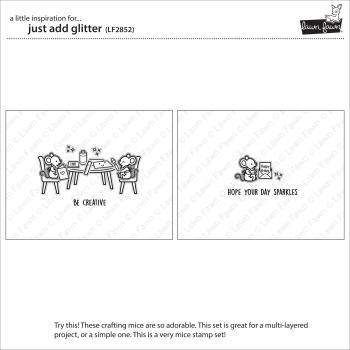 Lawn Fawn Stempelset "Just Add Glitter" Clear Stamp