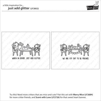 Lawn Fawn Stempelset "Just Add Glitter" Clear Stamp