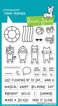 Lawn Fawn Stempelset "Pool Party" Clear Stamp