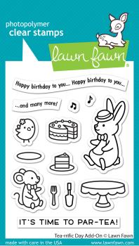 Lawn Fawn Stempelset "Tea-rrific Day Add-On" Clear Stamp