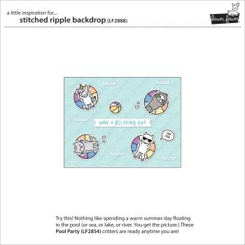 Lawn Fawn Craft Dies - "Stitched Ripple Backdrop" - Stanzen
