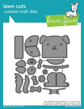Lawn Fawn Craft Die - "Tiny Gift Box Dog Add-on" Stanzen