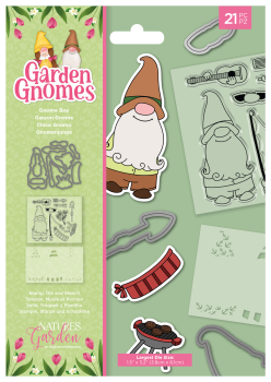 Crafters Companion -Garden Gnomes - Stanze & Stempel & Stencil