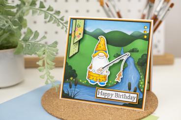 Crafters Companion -Garden Gnomes - Stanze & Stempel & Stencil
