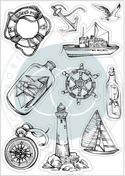 Craft Consortium Ocean Tale Clear Stamps Adventure 
