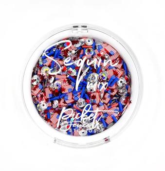 Picket Fence Studios Stars and Stripes Sequin Mix  Pailetten