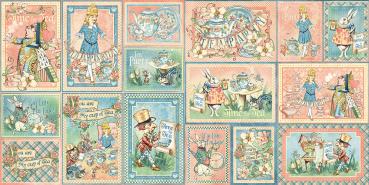 Graphic 45 "Alice's Tea Party Journaling Cards " Ephemera - Stanzteile