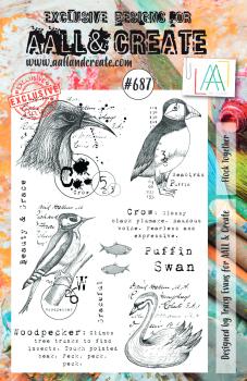 AALL and Create Flock Together Stamps - Stempel A5