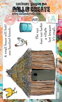 AALL and Create Kenyan Hut Stamps - Stempel A6
