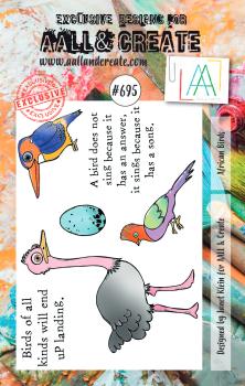 AALL and Create African Birds  Stamps - Stempel A7