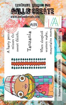 AALL and Create Tanzania Girl  Stamps - Stempel A7