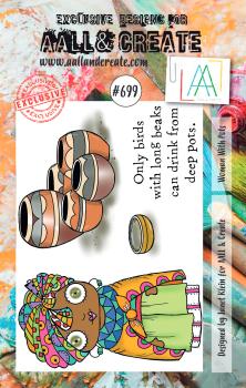 AALL and Create Woman With Pots Stamps - Stempel A7