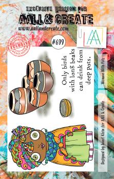 AALL and Create Woman With Pots  Stamps - Stempel A7