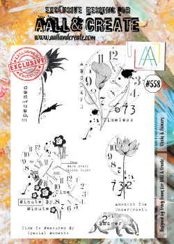 AALL and Create Clocks & Flowers Stamps - Stempel A4