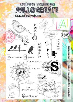 AALL and Create Friendship Florals Stamps - Stempel A4