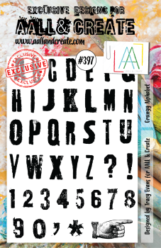 AALL and Create Grungy Alphabet Stamps - Stempel A5