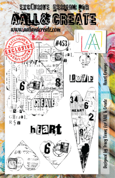 AALL and Create Heart Grunge Stamps - Stempel A5