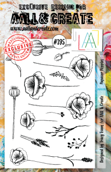AALL and Create Papaver Poppies Stamps - Stempel A5
