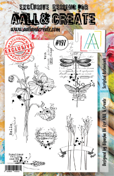 AALL and Create Scripted Botanicals Stamps - Stempel A5