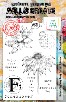 AALL and Create Textured Florals Stamps - Stempel A5