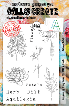 AALL and Create Worded Petals Stamps - Stempel A5