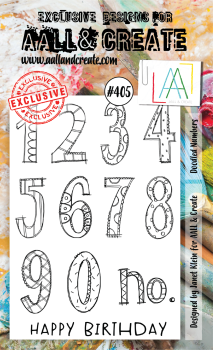 AALL and Create Doodled Numbers Stamps - Stempel A6